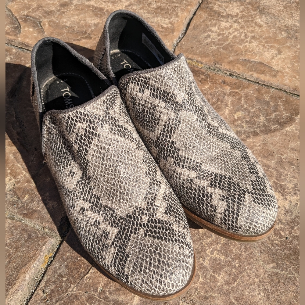 Toms snakeskin ankle boots